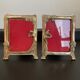 Duo of bronze art deco frames