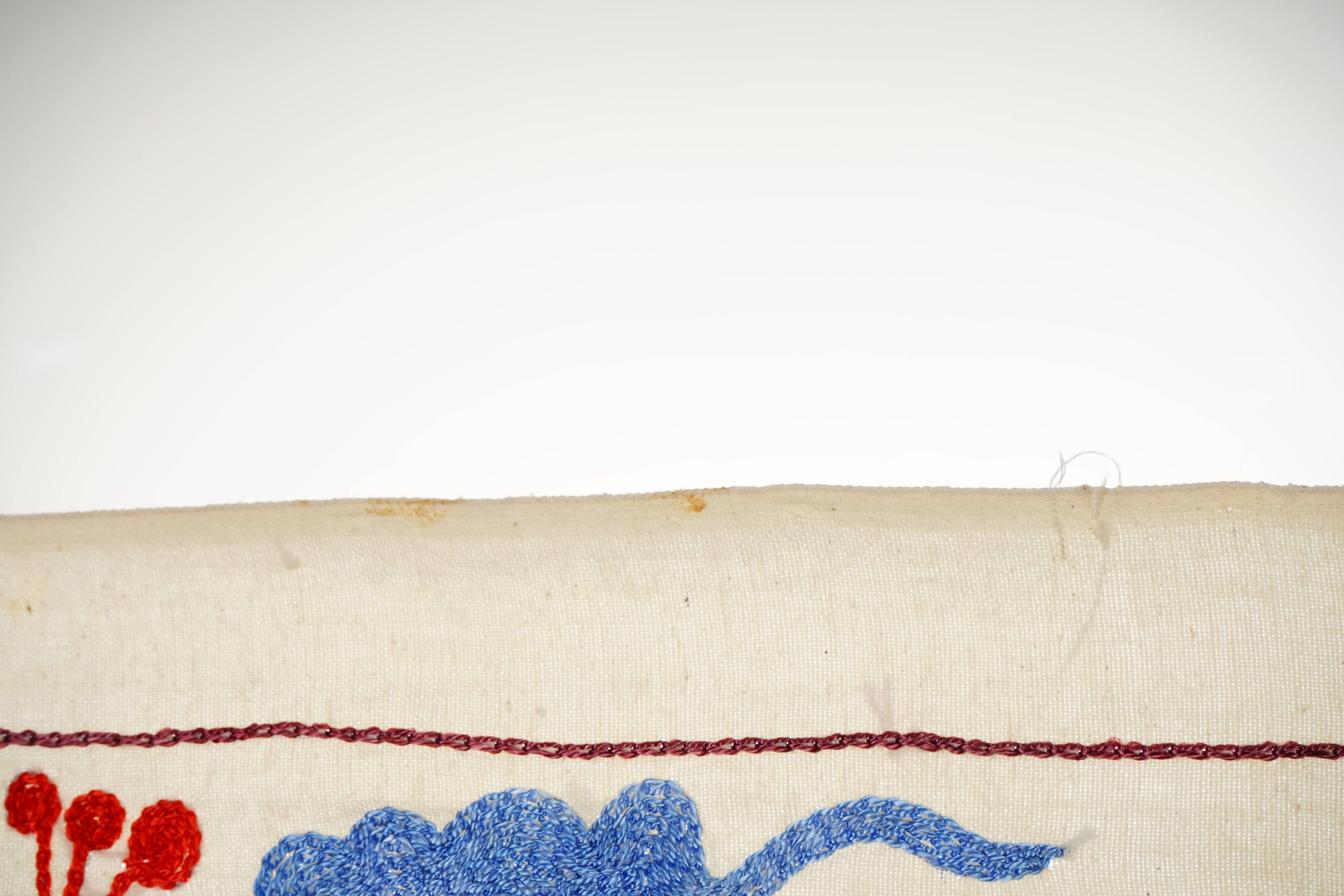 Vintage Turkish rug hand-knotted 44x95 cm