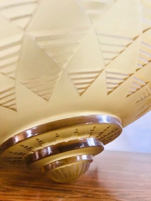 Art Deco chandelier with 3 small cups