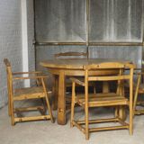 Brutalist oak dining table 1960's