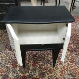 Black and white vintage bedside or extra furniture