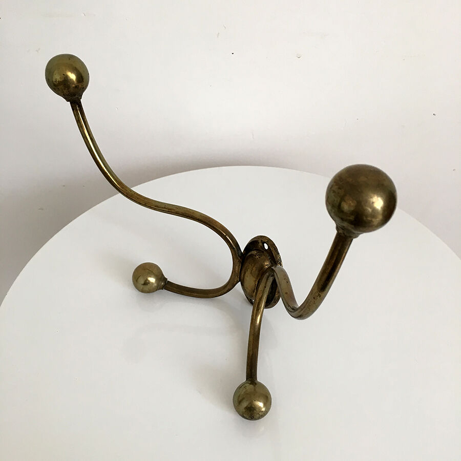Vintage brass coat hook
