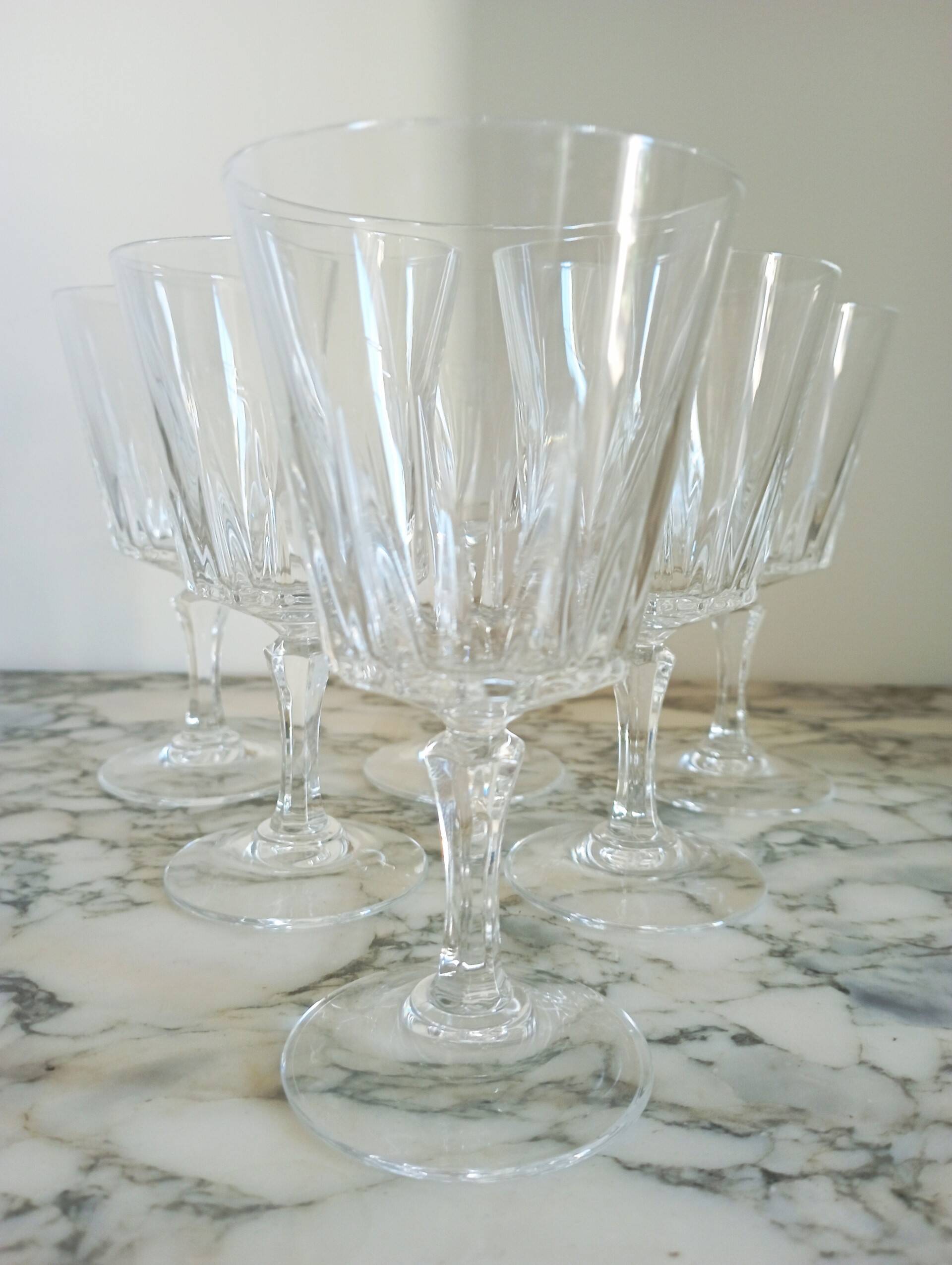 Set of 6 Arques crystal glasses