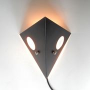 Mid-century dutch black metal night owl sconce from Raak, 1960s