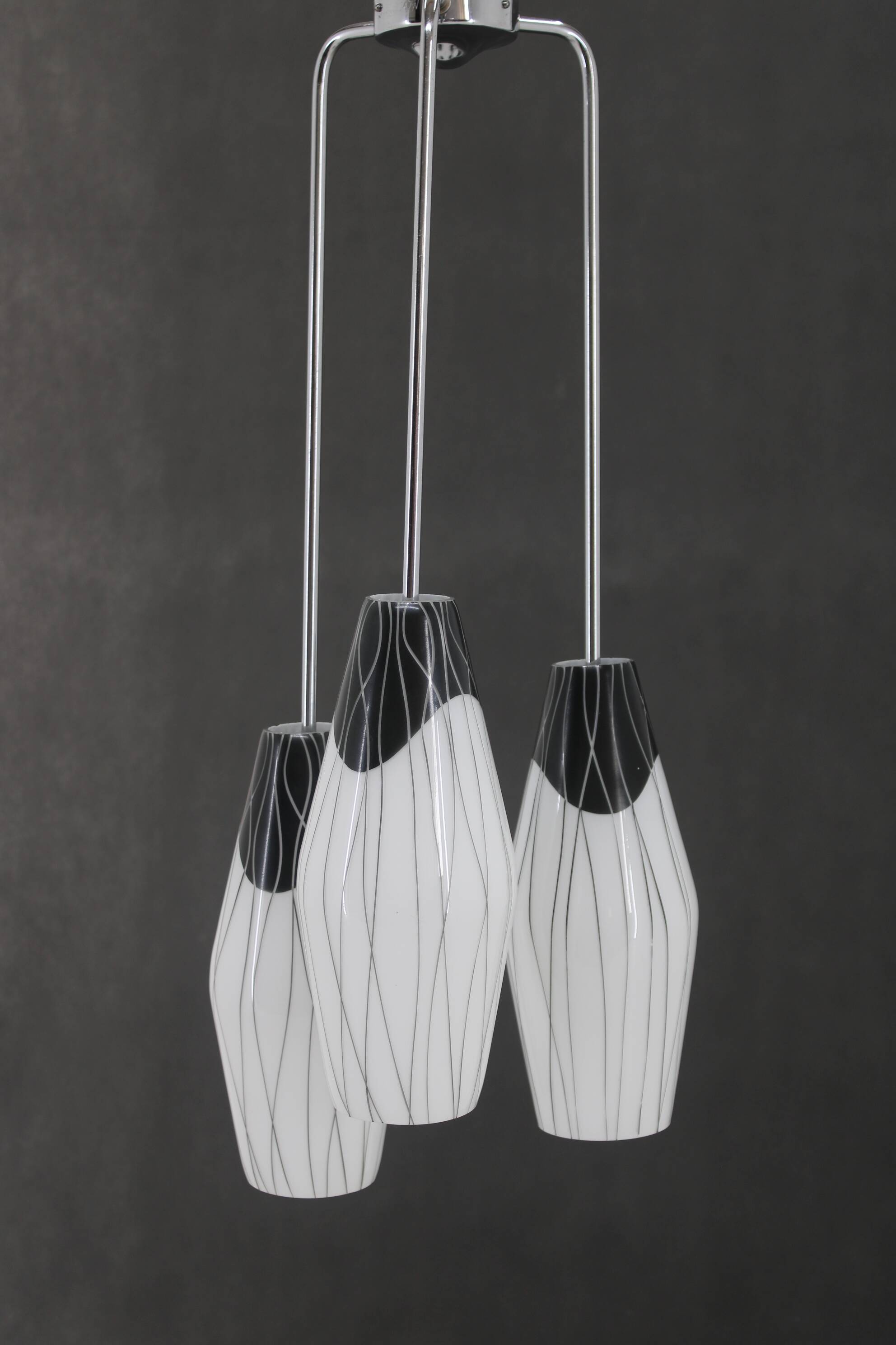 1970s Glass Pendant , Czechoslovakia