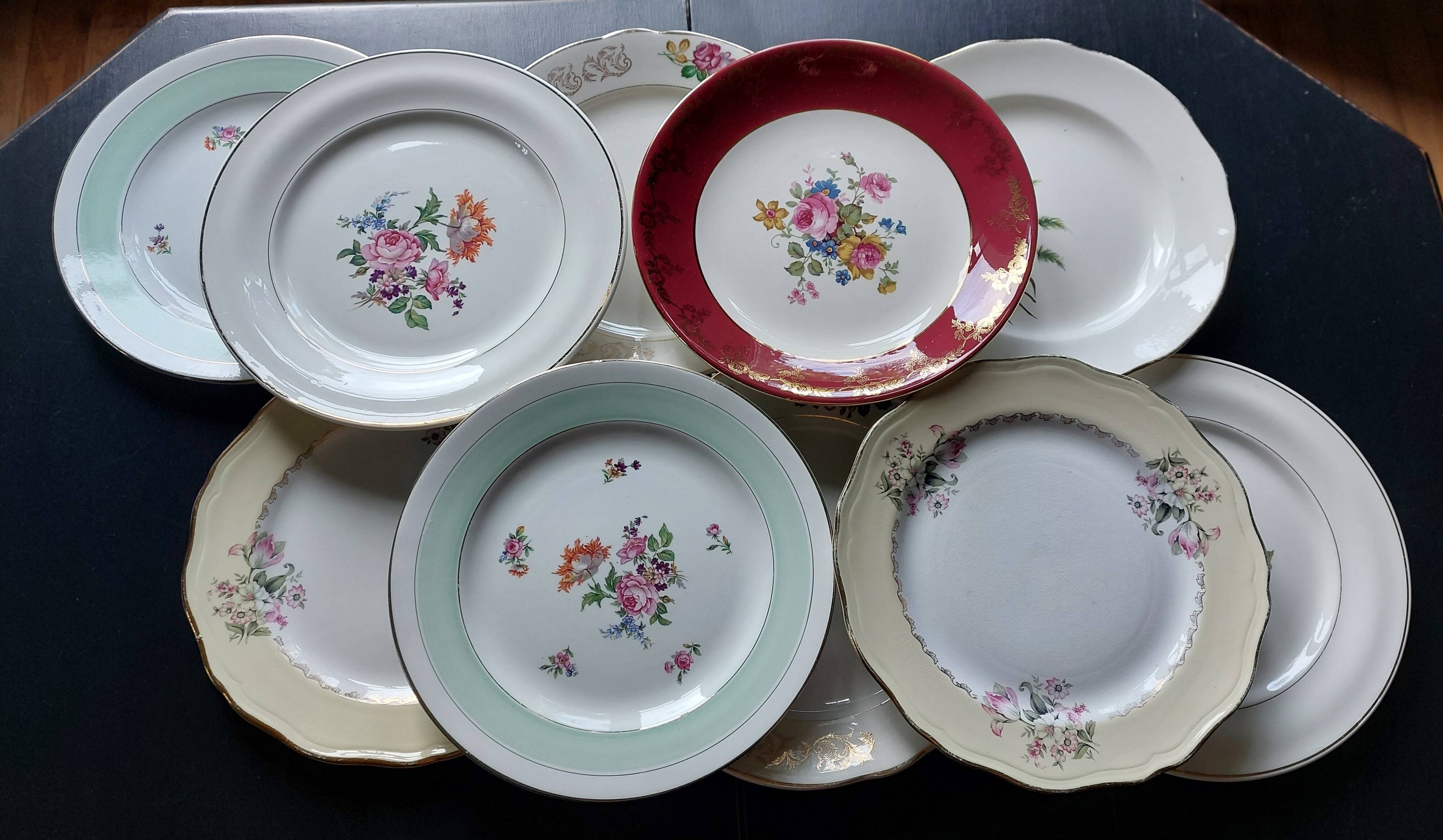 Mismatched lot 10 stamped plates