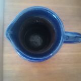 Vase pichet vintage en poterie Strehla – Céramique est-allemande du milieu du siècle, noir