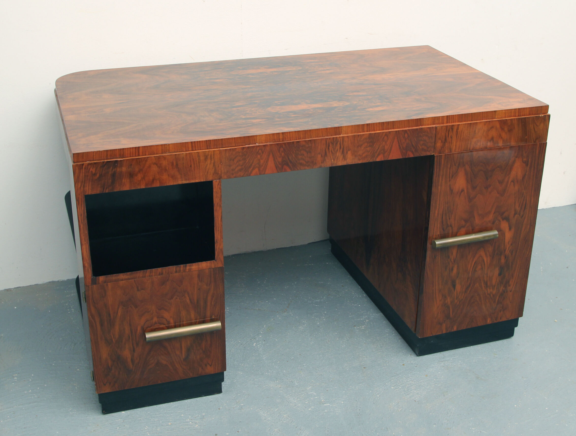 1930s Art Deco Desk caucasian walnut