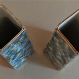Pair of Limoges porcelain vases speckled decoration