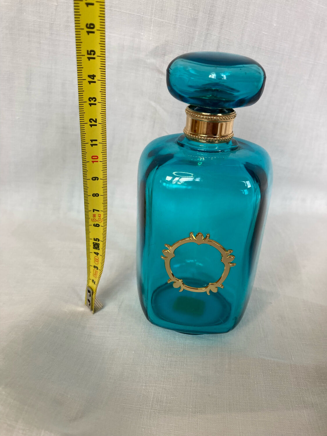 Blue glass toilet bottle Marcel Franck