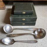 Silver metal cutlery art deco 63 pieces