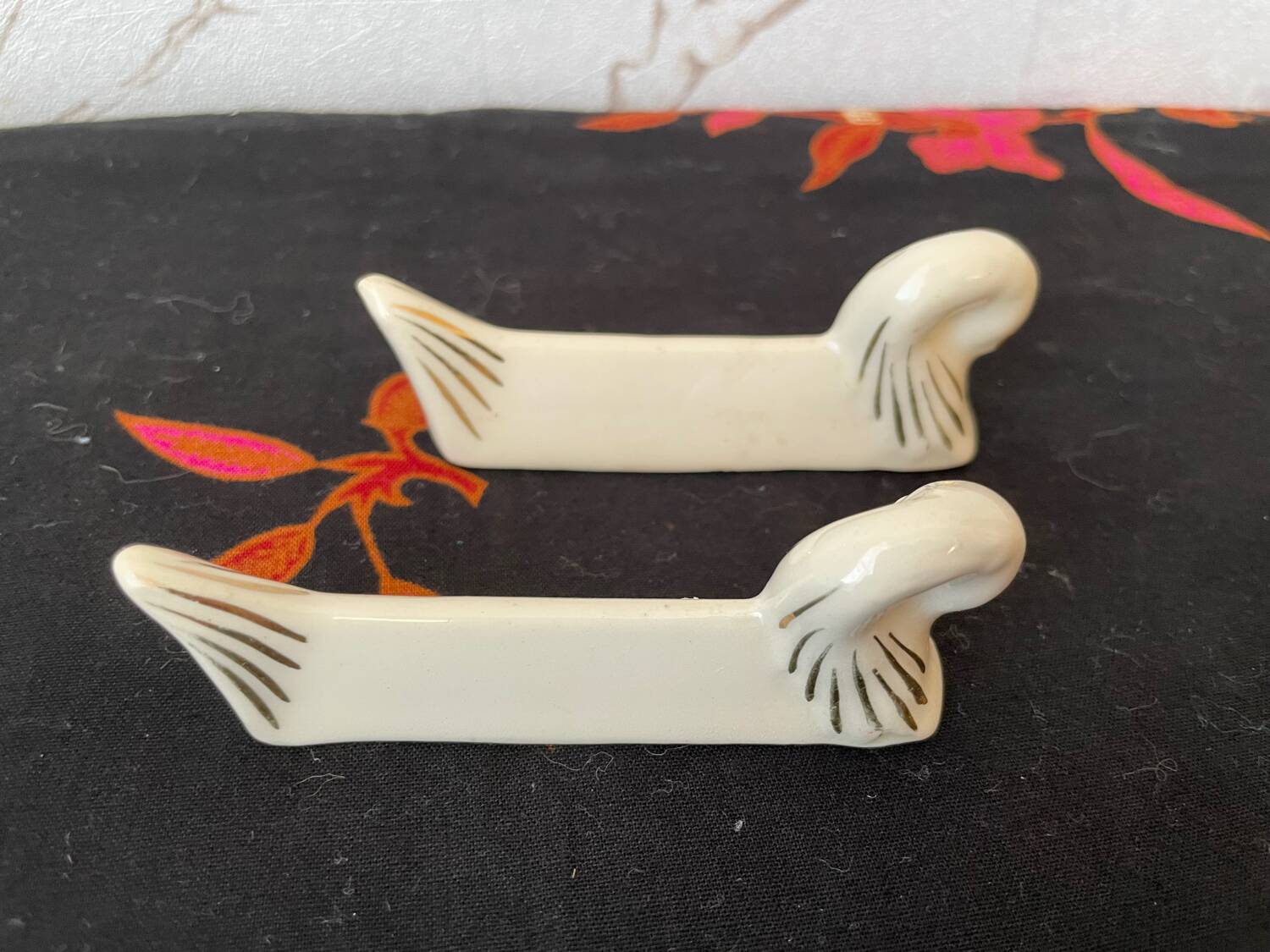 12 Art Deco ceramic knife holders