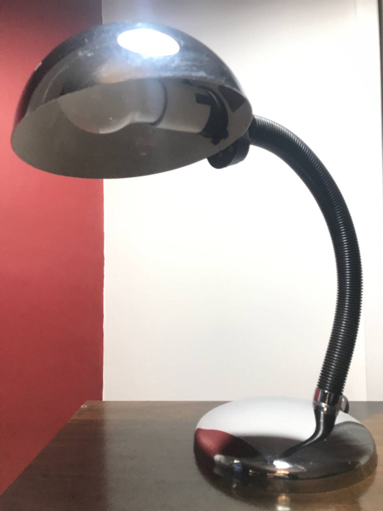 Lampe cobra chromée années 70