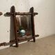 Pair of wooden mirrors from the 1940s.