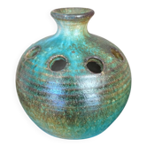 Vintage green/blue flower spike vase