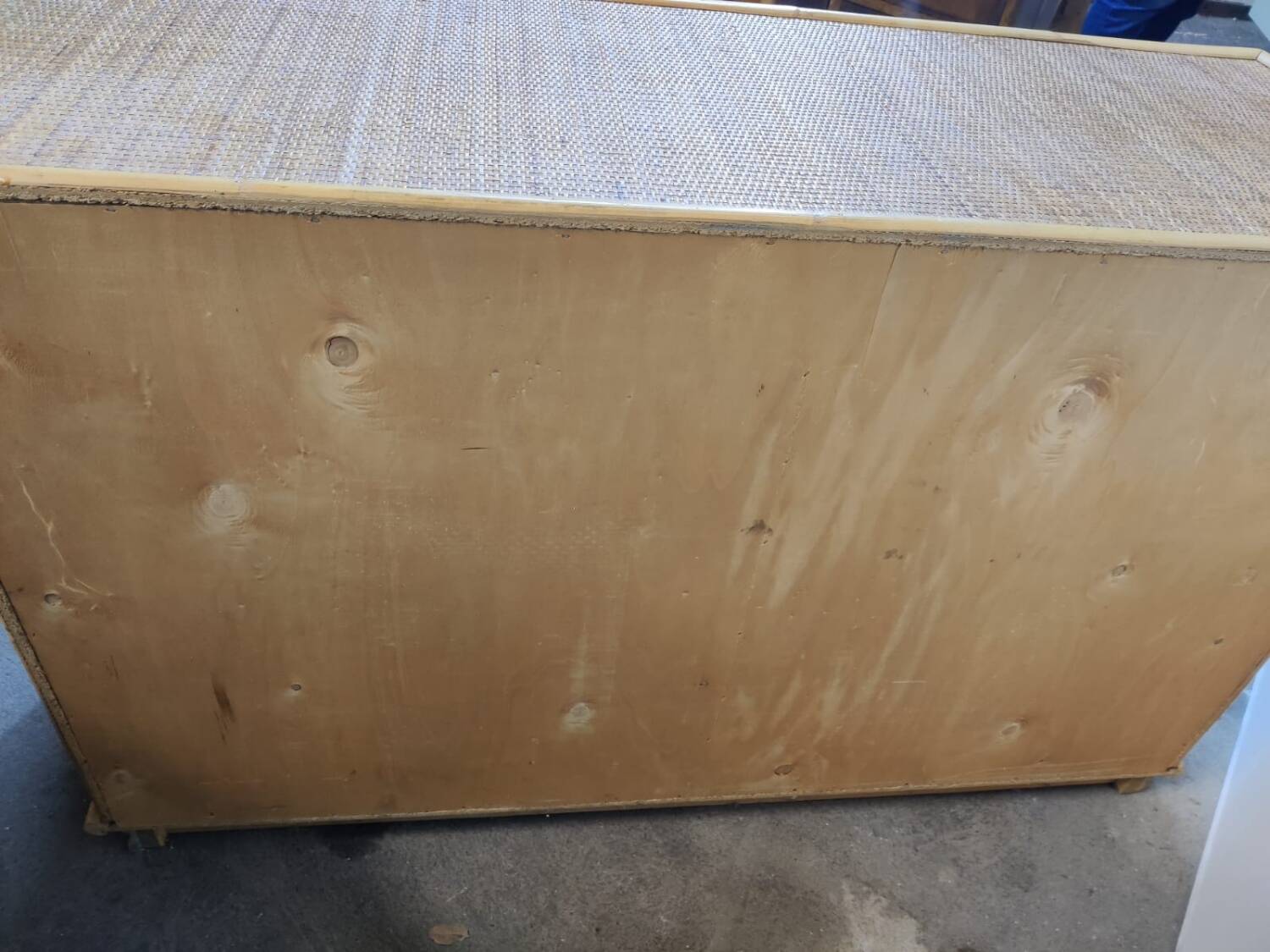 Dal Vera rattan and bamboo sideboard