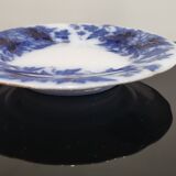 Ancienne assiette montée, compotier Bryonia Sarreguemines Terre de fer