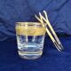 Ice bucket, crystal and gilding, Baccarat