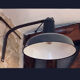 Large industrial wall lamp iron and lampshade enamelled tole