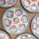Lot of 6 oyster plates or scallops - Moulin des Loups Orchies