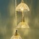 Vintage triple suspension lampshade in cut glass - tableware collection