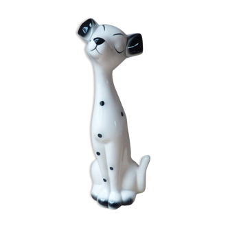 Large romantic ceramic Dalmatian dog figurine 1970s
