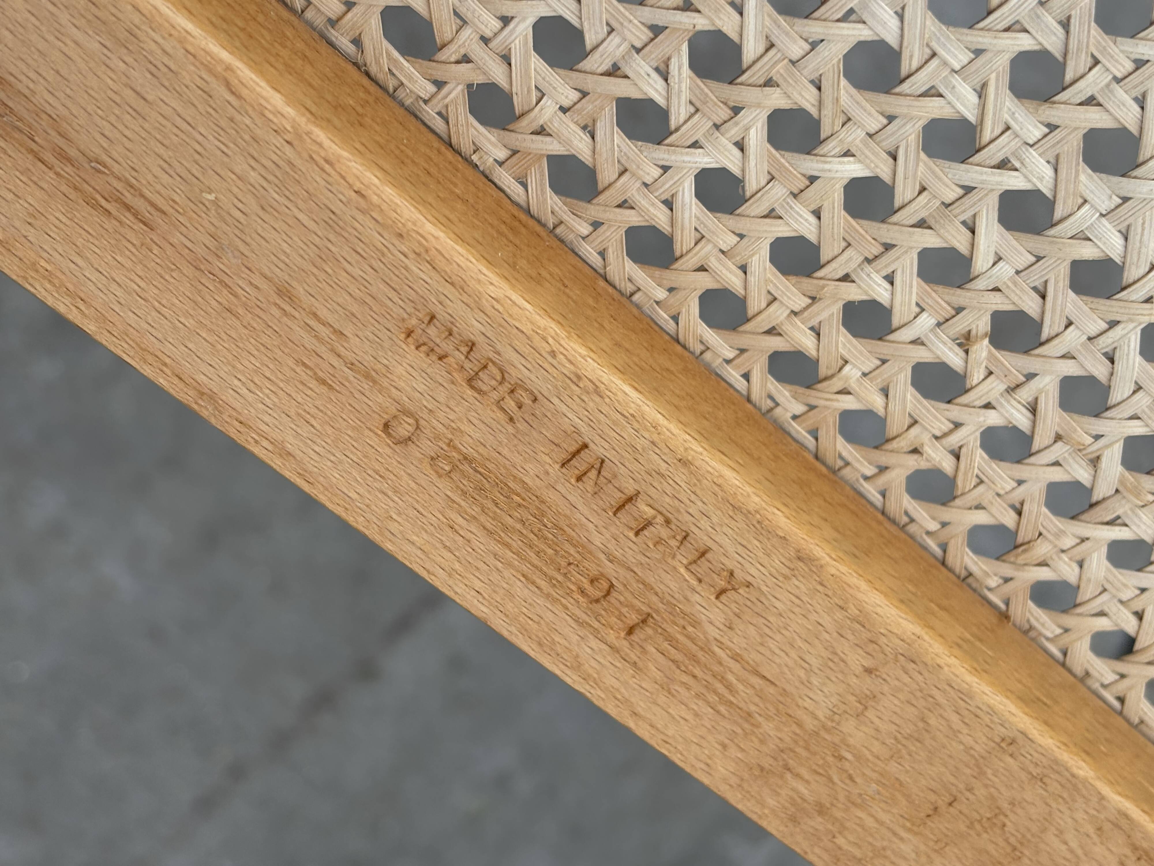 Set of 4 Cesca chairs model B64 with armrests Cesca Marcel breuer design