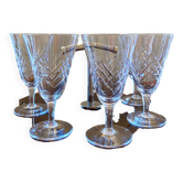 Lot de 6 verres à vin verrerie de Doyen