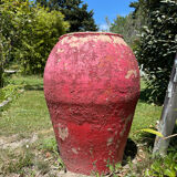 Ancient terracotta pottery jar from the 19th century