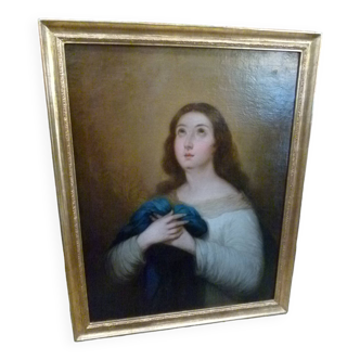 Religious oil painting. 19th century