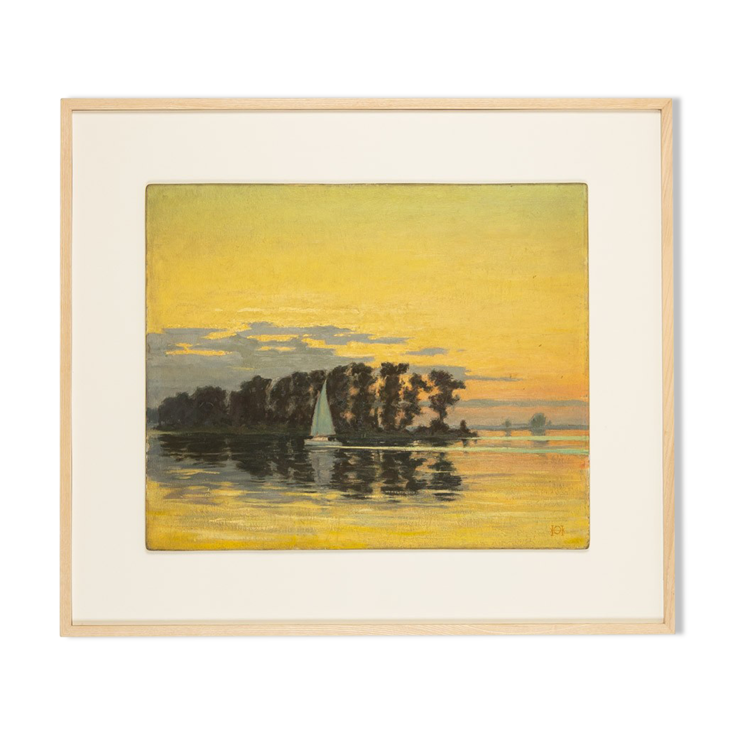 Sunset, Oil on Plate, 83 x 73 cm