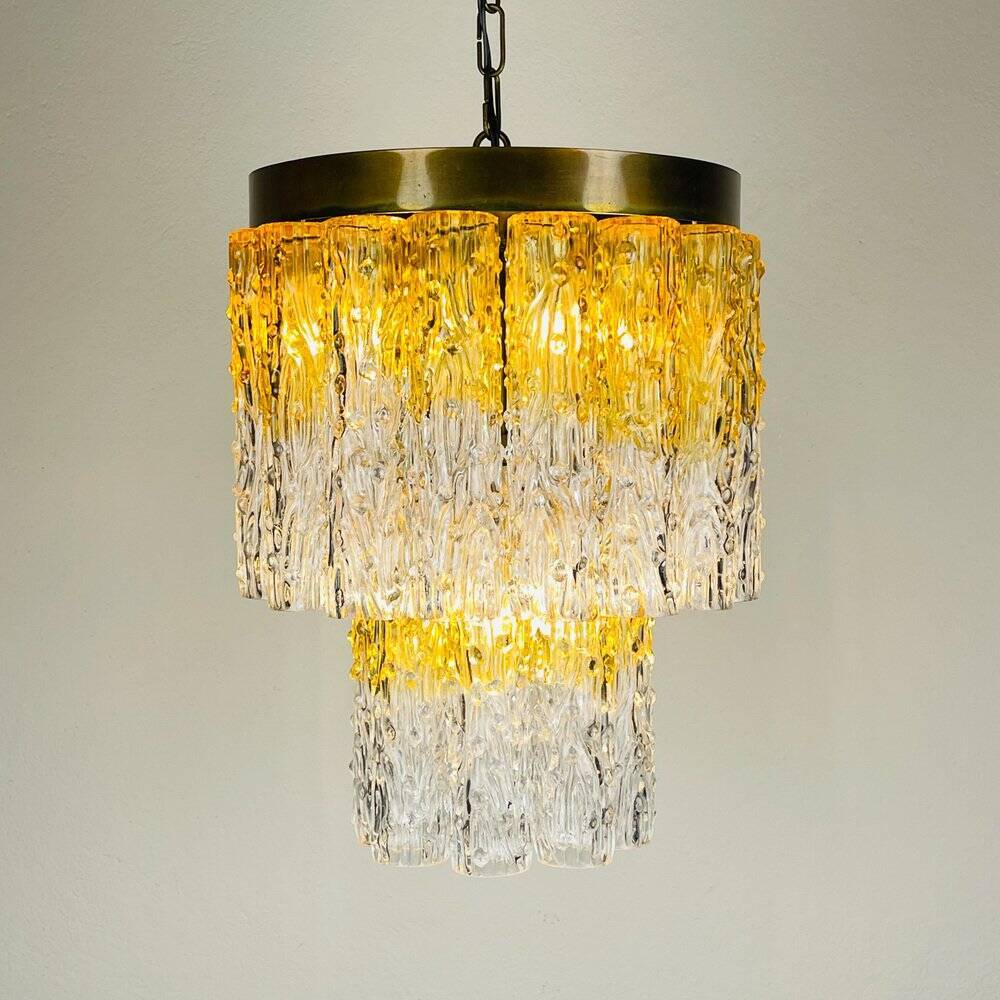 Murano glass chandelier Tronchi by Venini, Italy, 1960s