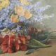 Table bouquet of vintage watercolor flowers