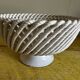 Mid-century woven ceramic basket / empty pocket, diameter 19 cm