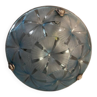 Degue chandelier, 1930s, blue water lily, perfect condition