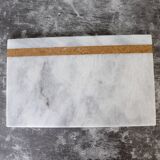 Salvatore – White Rectangular Natural Marble Serving Tray