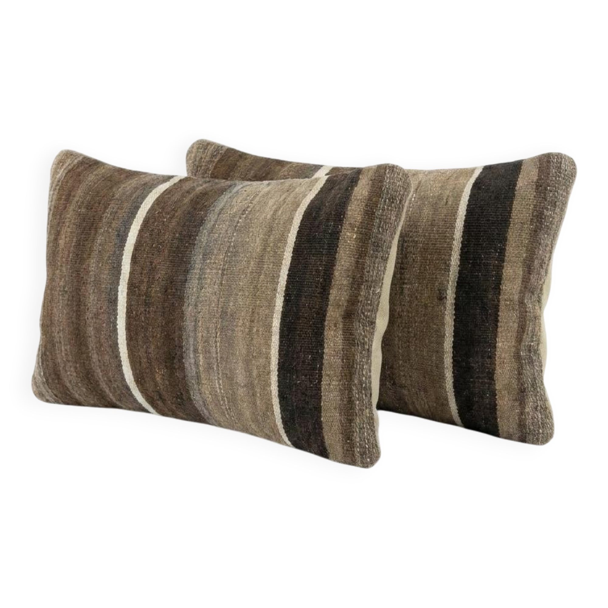 Set of 2 vintage kilim cushion covers 28x51 cm