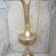 Indian brass ewer: inlaid plant motifs