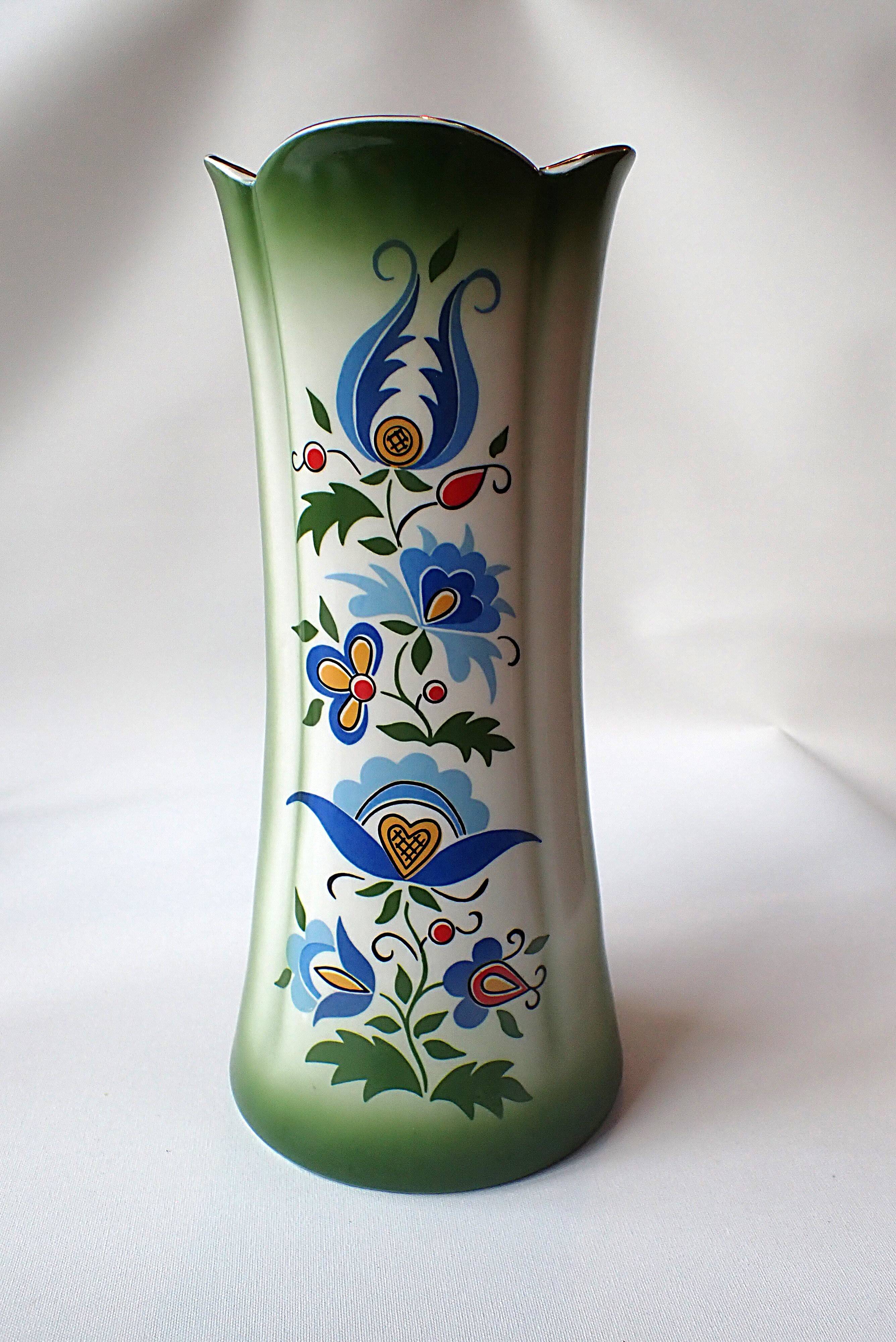 Large ceramic vase - Slavic folk decor - 1980s