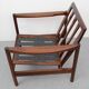 Mid-century walnut armchair in yellow 1960s
