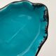 Vintage blue and black enameled ceramic trinket dish - 1960s-1970s
