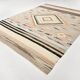 Tapis Kilim Vintage Beige Fait Main, Design Géométrique Élégant, 284x378 Cm