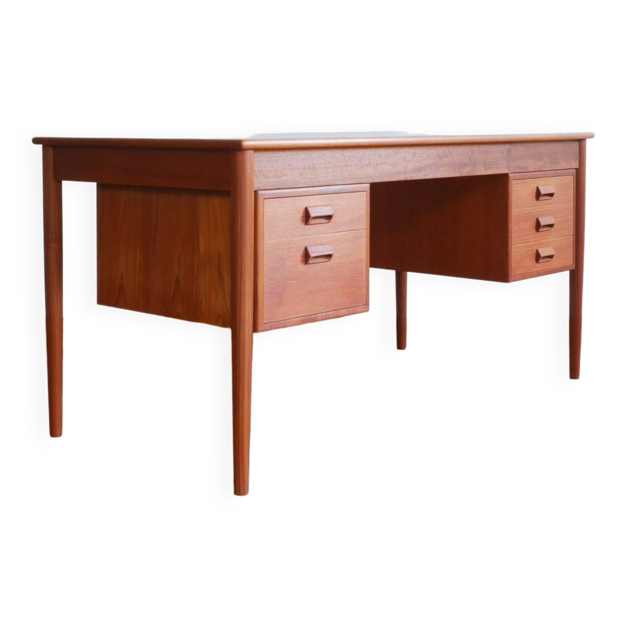 Danish Teak Desk by Børge Mogensen for Søborg Møbelfabrik, 1950s