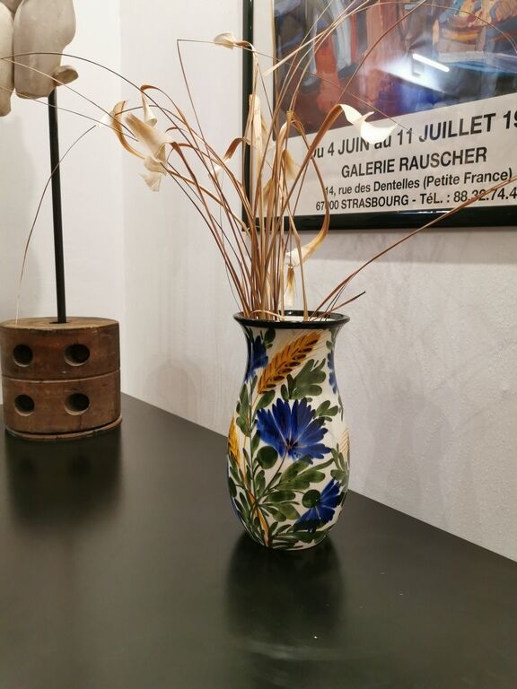 Elmshorn enamelled ceramic vase