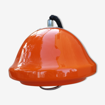 Orange style glass hanging lamp opaline