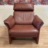 Pair of "Erpo" designer leather armchairs