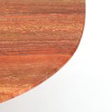 Dining table 'Tobia' in red travertine