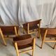 Quatre chaises basses Kvetny et Sonners Stolefabrik Danemark 1960