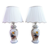 Paire de lampes de table en porcelaine Véritable Revol France