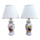 Paire de lampes de table en porcelaine Véritable Revol France